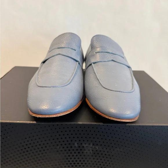 Donald J. Pliner Slate Blue Leather Loafers - Picture 4 of 16